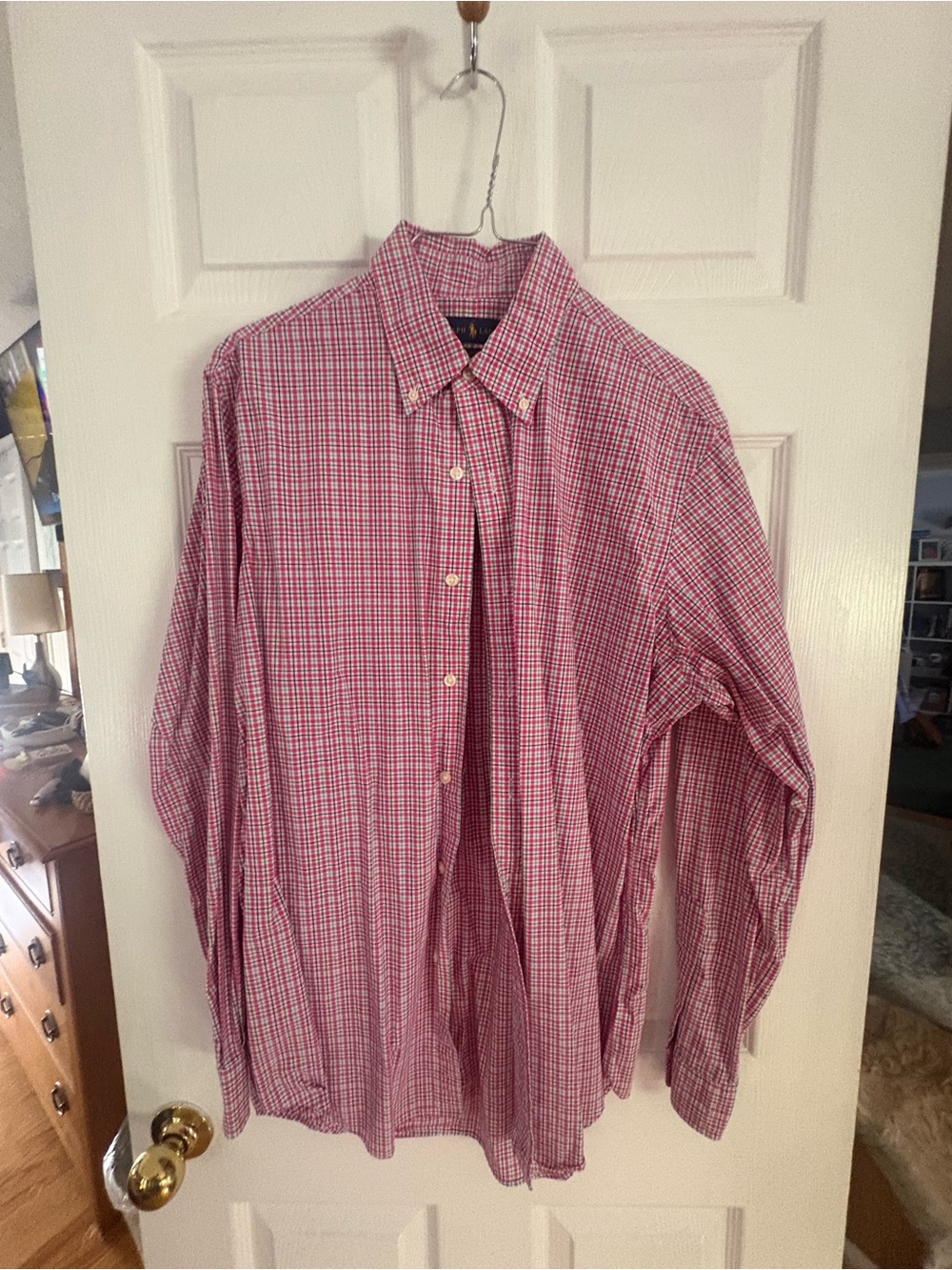 Ralph Lauren Pink & White Plaid Button-Down Shirt